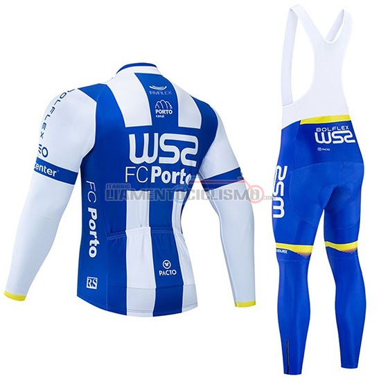 Abbigliamento Ciclismo W52-FC Porto Manica Lunga 2020 Bianco Blu